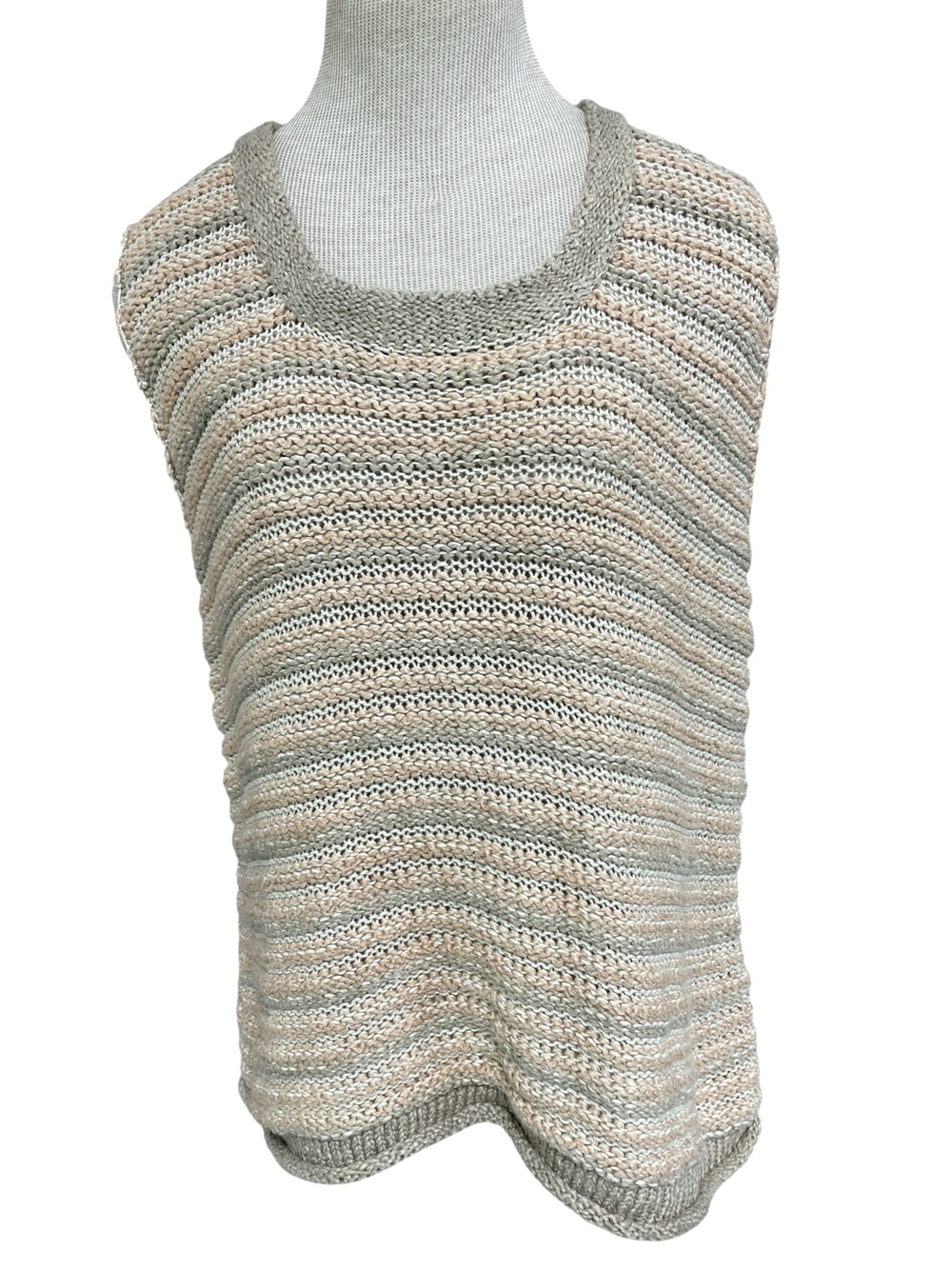 Wol Hide Sleeveless Knit Top Tan Beige NWT Size Small Medium